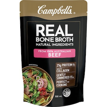 Campbell's Real Bone Broth Beef Pouch 500mL