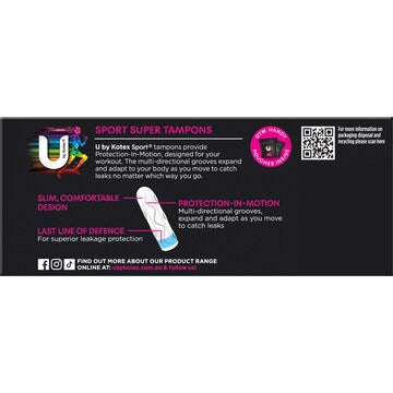 U by Kotex Sport Tampons Super 16 pack