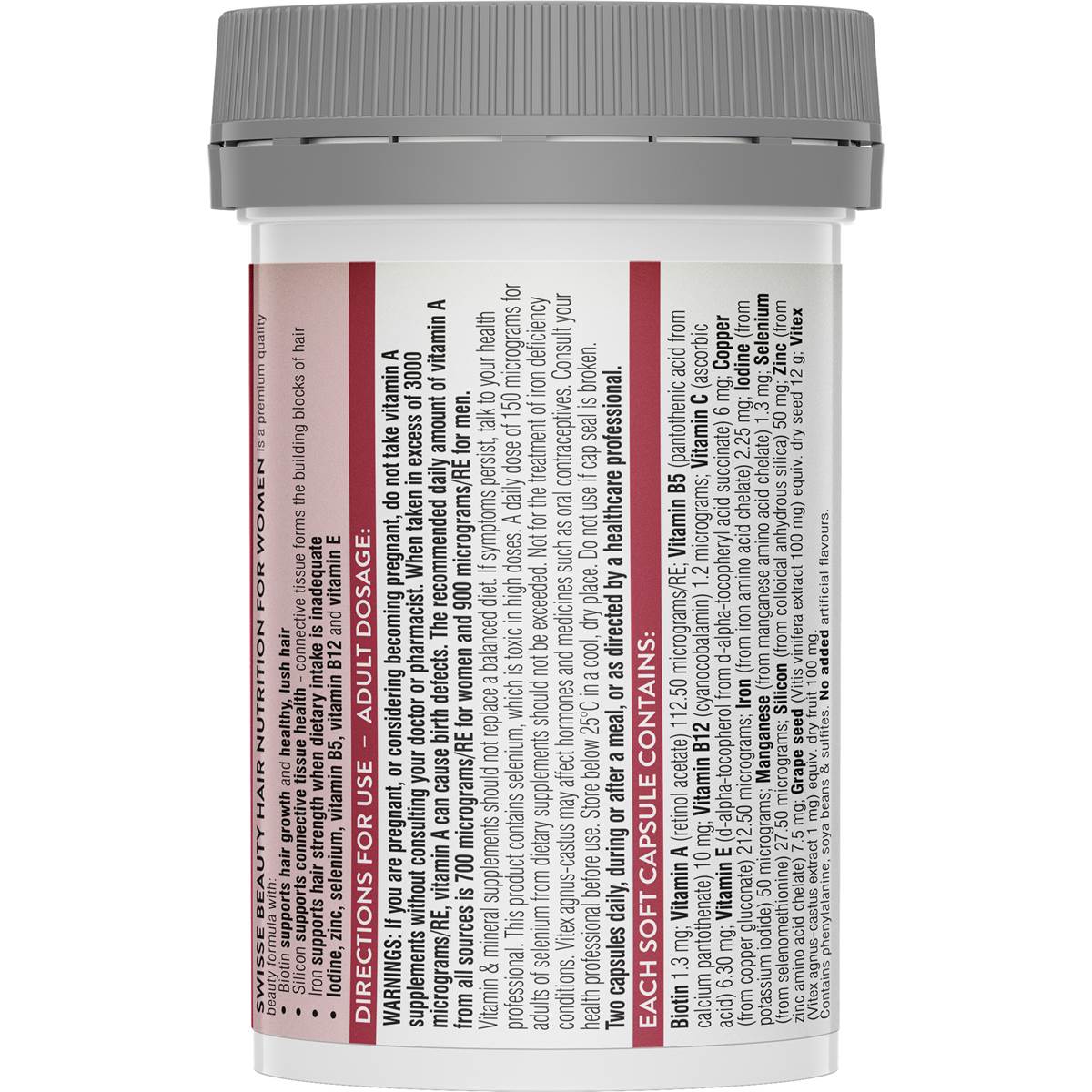 Swisse Ultiboost Hair Nutrition for Women Capsules 60 pack