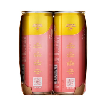 Bundaberg Refreshingly Light Sparkling Drink Watermelon & Lemon 250mL x 4 pack