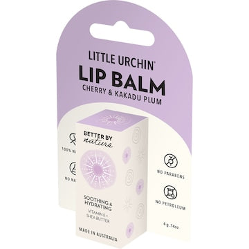 Little Urchin Lip Balm Cherry & Kakadu Plum 4g