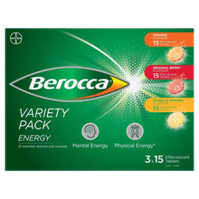 Berocca Energy Effervescent Variety Pack Tablets 45 pack
