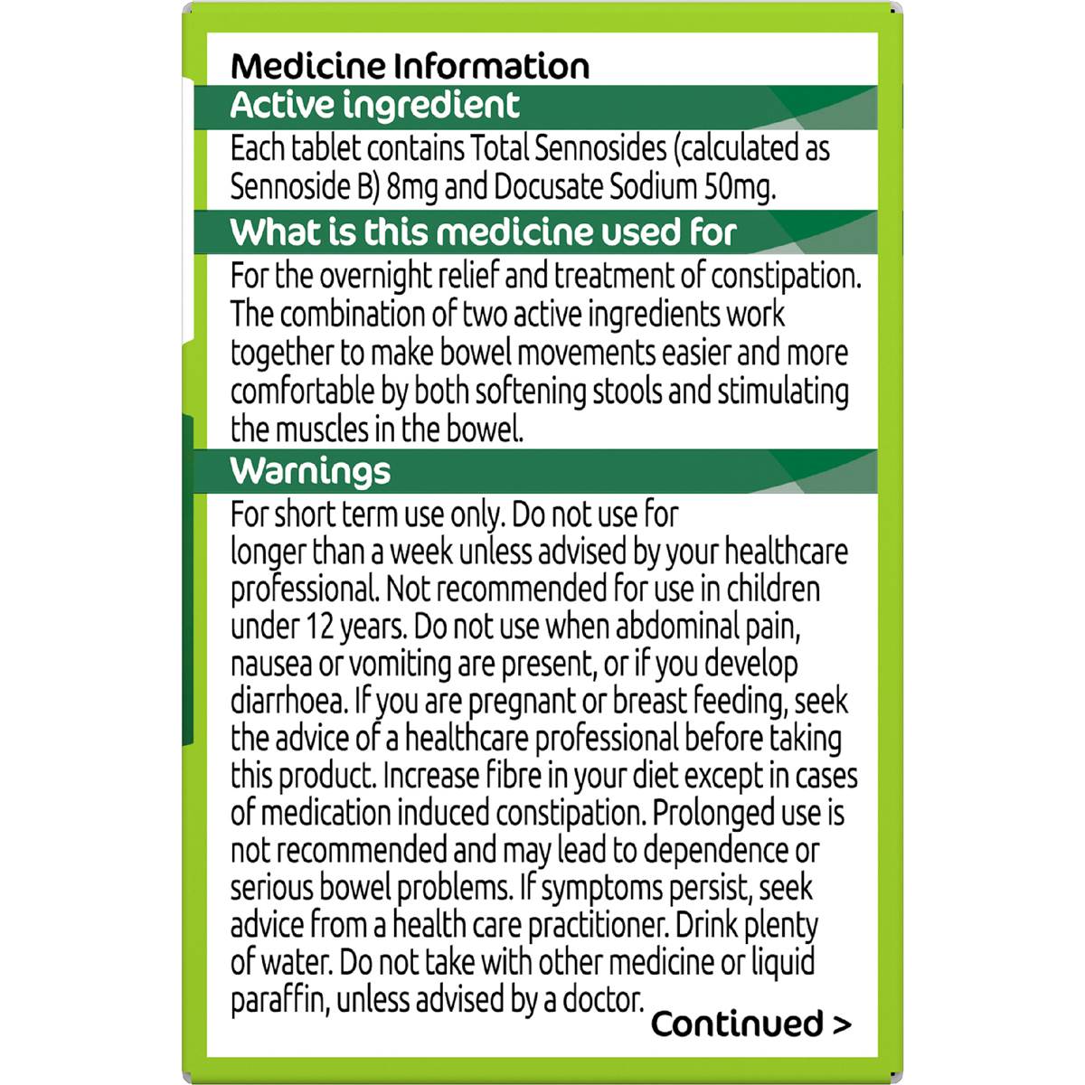 Senokot Dual Action With Softener Senna Leaf Constipation Relief 90 pack