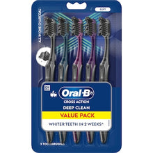 Oral-B Cross Action Toothbrushes Charcoal Soft Value 5 pack