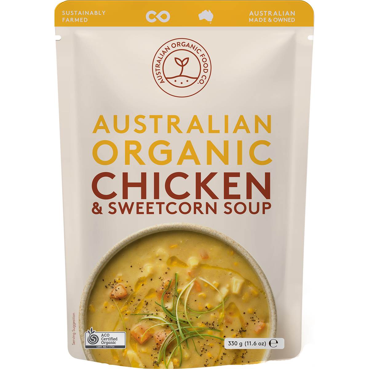 Australian Organic Food Co. Chicken & Sweetcorn Soup 330g