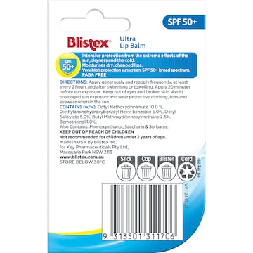 Blistex Ultra Lip Balm SPF50+ 4.25g