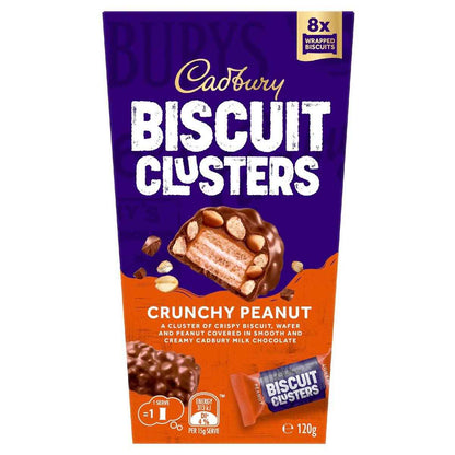 Cadbury Chocolate Biscuit Clusters Crunchy Peanut 120g