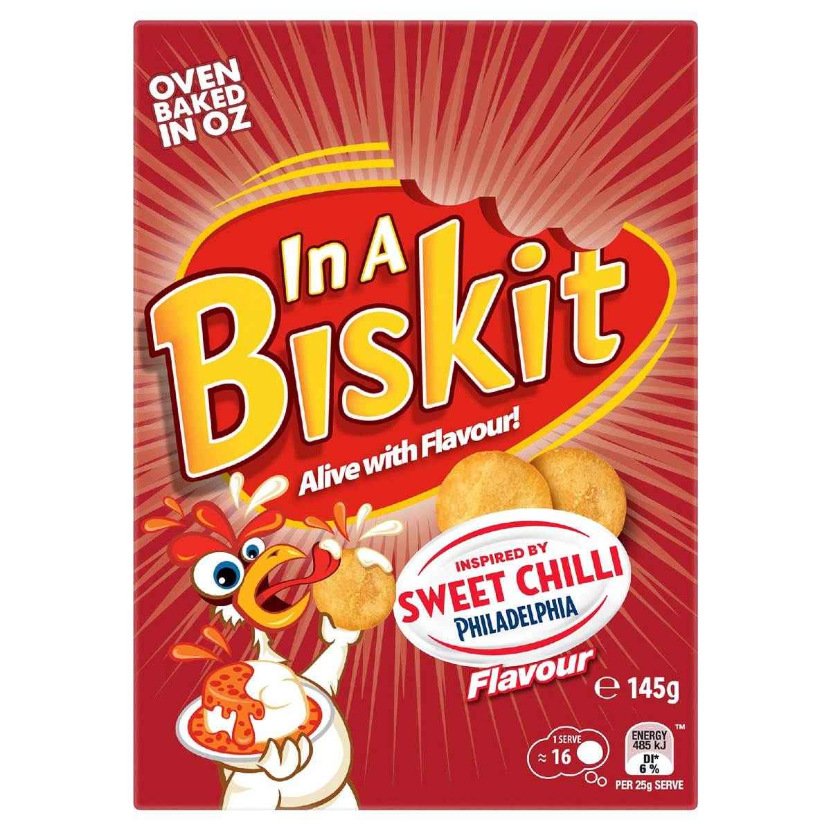 In A Biskit Sweet Chilly Philadelpia Flavour Crackers 145g