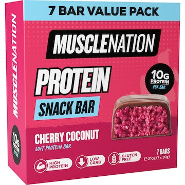 Muscle Nation Snack Bar Multipack Cherry Coconut 30g x 7 pack