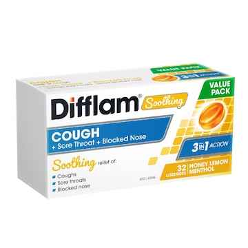 Difflam Soothing Cough Sore Throat & Blocked Nose Lozenges 32 pack