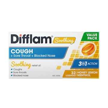 Difflam Soothing Cough Sore Throat & Blocked Nose Lozenges 32 pack