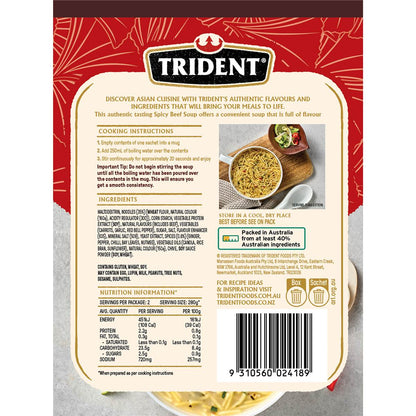 Trident Spicy Beef Flavour Instant Soup With Noodles` 2 pack