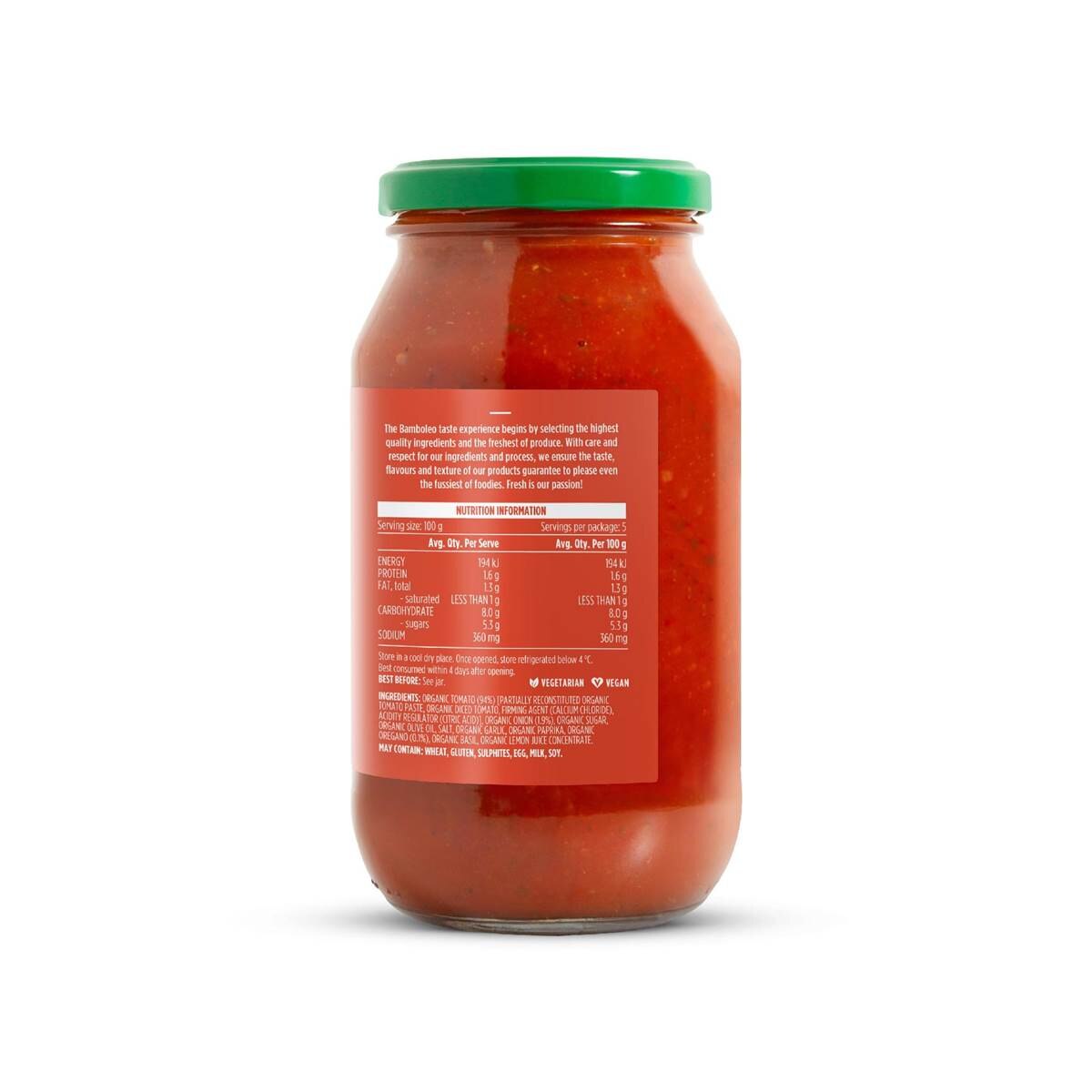 Bamboleo Organic Bolognese Pasta Sauce 500g