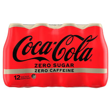 Coca-Cola Zero Sugar Zero Caffeine Soft Drink Mini Bottles 12 x 300mL