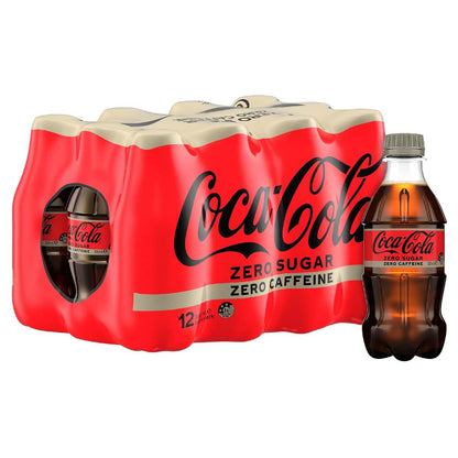 Coca-Cola Zero Sugar Zero Caffeine Soft Drink Mini Bottles 12 x 300mL