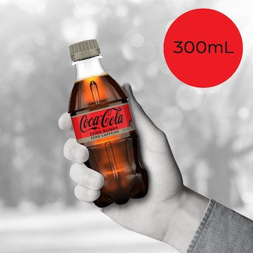 Coca-Cola Mini Zero Sugar Zero Caffeine Soft Drink Bottles 300mL x 12 pack