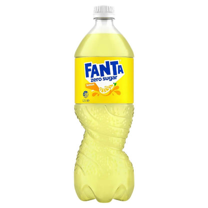 Fanta Lemon Zero Sugar Soft Drink Bottle 1.25L