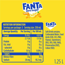 Fanta Lemon Zero Sugar Soft Drink Bottle 1.25L