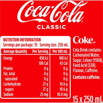 Coca-Cola Mini Classic 250mL x 15 pack