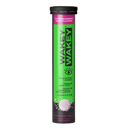 Wakey Wakey Caffeine Energy Berry Effervescent Tablets 20 pack