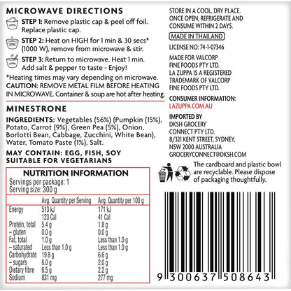 LaZuppa Soup Bowl Minestrone 300g