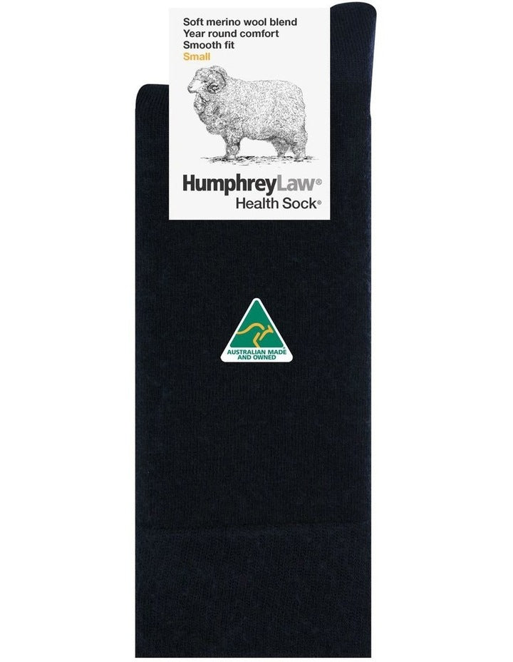 Merino Wool Blend Sock in Black