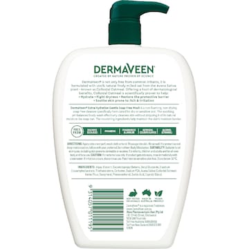 DermaVeen Extra Hydration Gentle Soap Free Wash 500mL