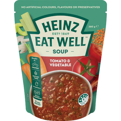 Heinz Eat Well Soup Pouch Tomato & Vegetable 380g