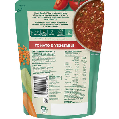 Heinz Eat Well Soup Pouch Tomato & Vegetable 380g