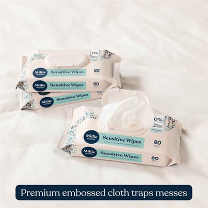Millie Moon Sensitive Baby Wipes 240 pack