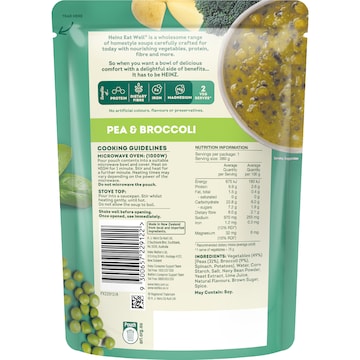 Heinz Eat Well Soup Pouch Pea & Broccoli 380g