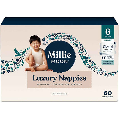 Millie Moon Luxury Nappies Size 6 (15-20kg) 60 pack