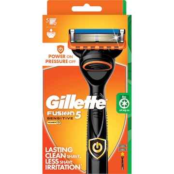 Gillette Fusion 5 Sensitive Power Razor Handle With 2 Blades each