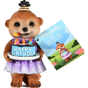 Mirabella Mini Meerkat Ivy The Birthday Star each