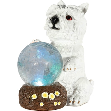 Mirabella Solar Crackle Ball Light Terrier each