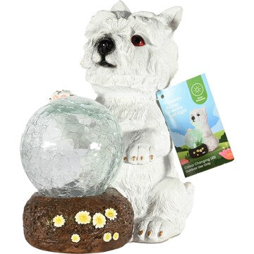 Mirabella Solar Crackle Ball Light Terrier each