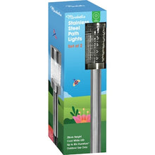 Mirabella Solar Stainless Steel Path Lights 2 pack