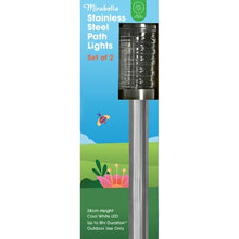 Mirabella Solar Stainless Steel Path Lights 2 pack