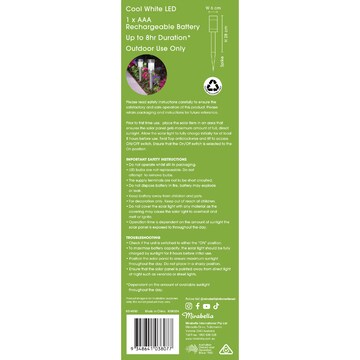 Mirabella Solar Stainless Steel Path Lights 2 pack