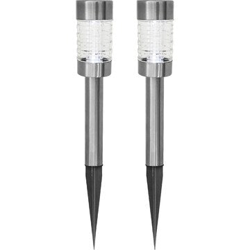 Mirabella Solar Stainless Steel Path Lights 2 pack