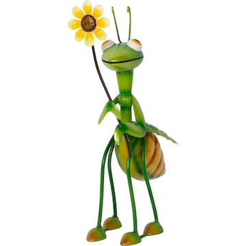 Green Gardener Metal Grasshopper With Flower With Flowers each