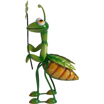 Green Gardener Metal Grasshopper With Flower With Flowers each