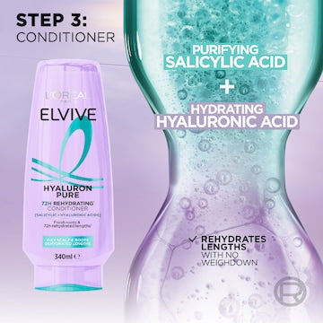 L'Oreal Paris Elvive Hyaluron Pure Conditioner 340mL