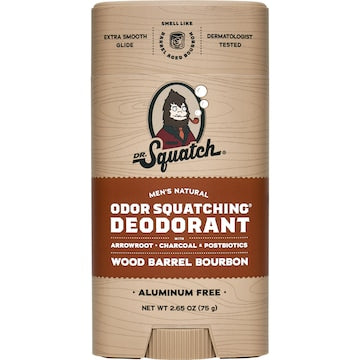 Dr Squatch Men's Natural Deodorant Wood Barrel Bourbon 75g