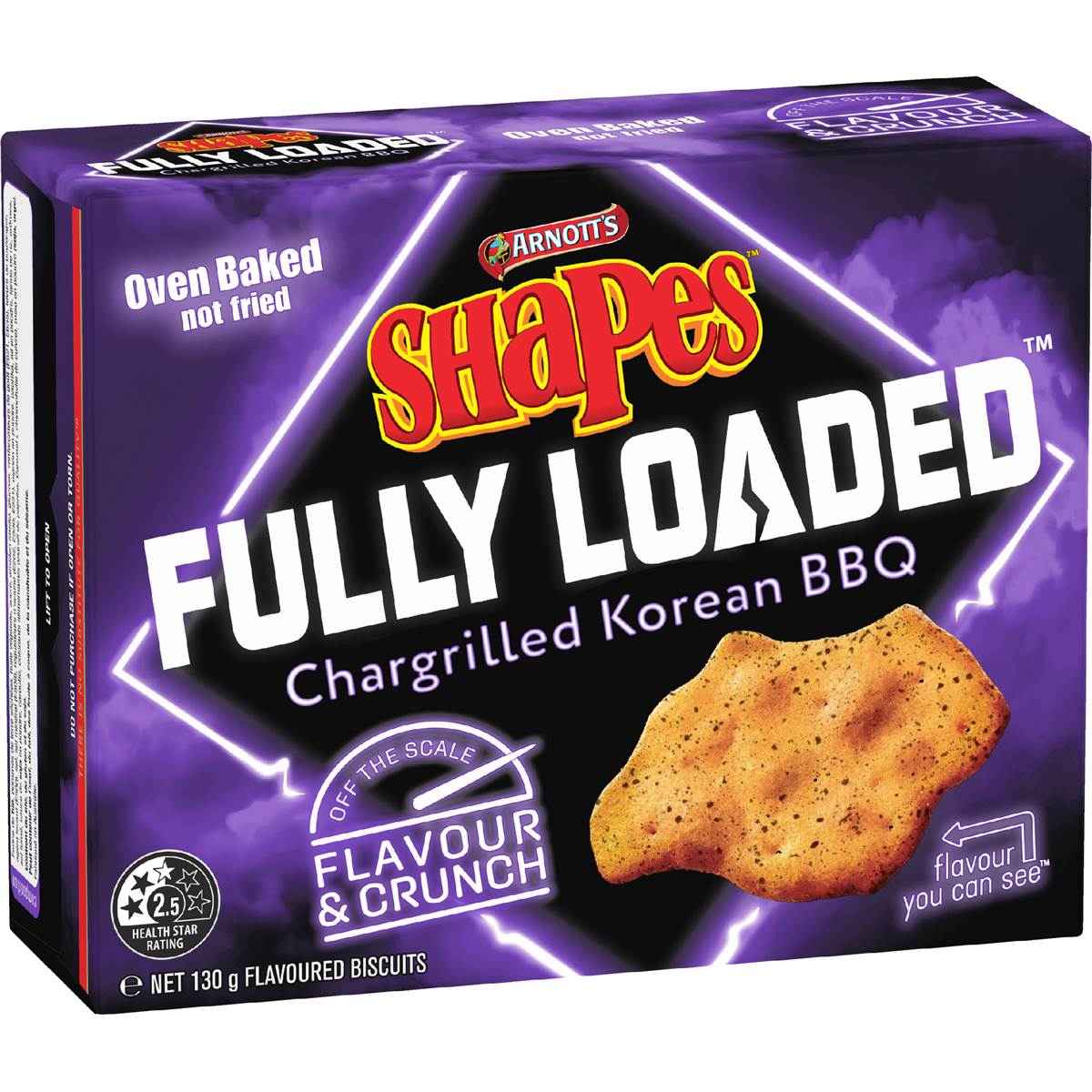 Arnotts Shapes Fully Loaded Korean BBQ 130g