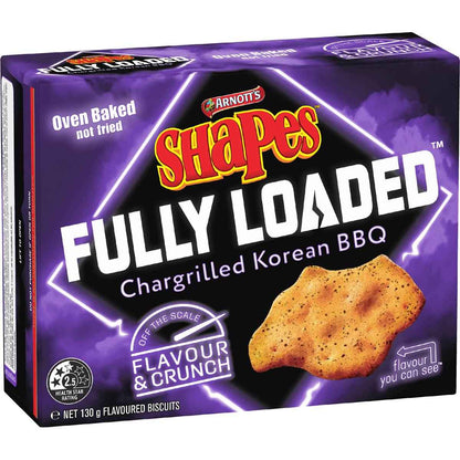 Arnotts Shapes Fully Loaded Korean BBQ 130g