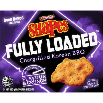 Arnott's Shapes Fully Loaded Korean BBQ 130g