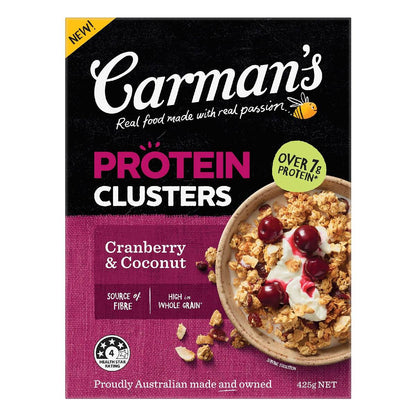 Carman's Protein Clusters Cranberry & Coconut 425g