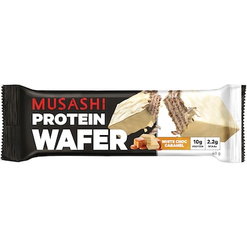Musashi Protein Wafer Bar White Choc Caramel 40g