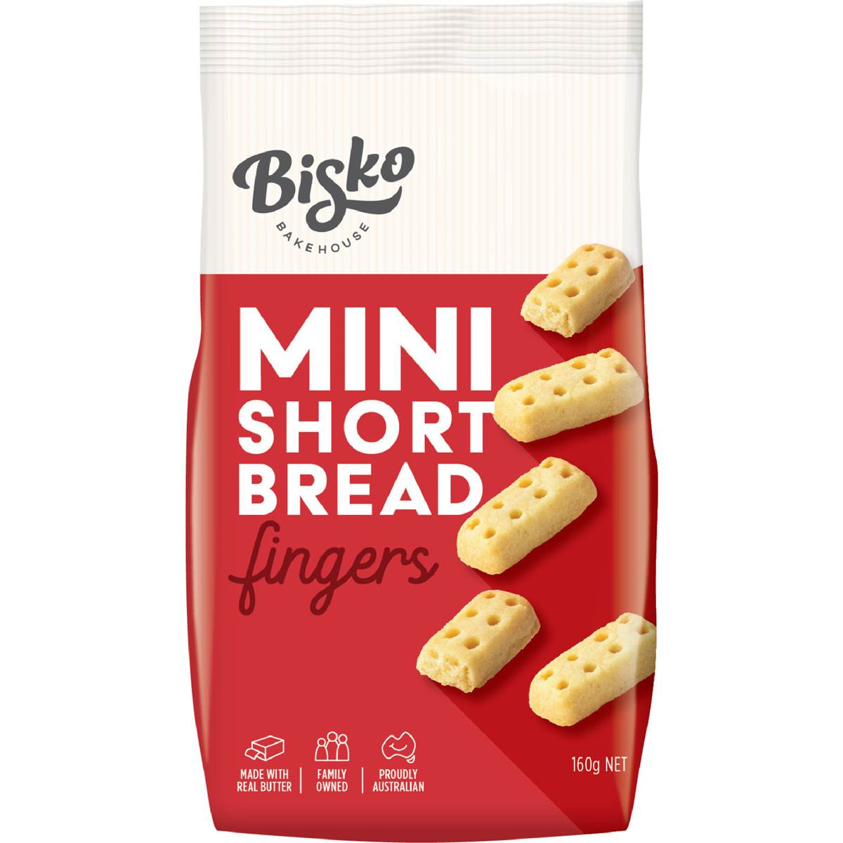Bisko Bakehouse Mini Short Bread Fingers 160g